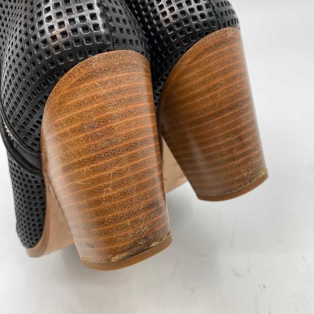 Rag & Bone Black Leather Perforated Heeled Ankle Boots | EU 36 - Picture 8 of 9